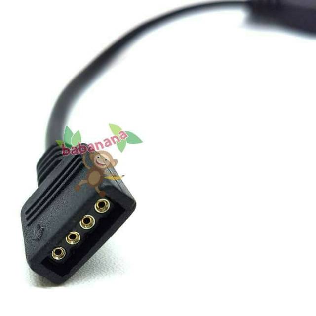 Kabel RGB Splitter 1 to 2 female 4 pin hitam