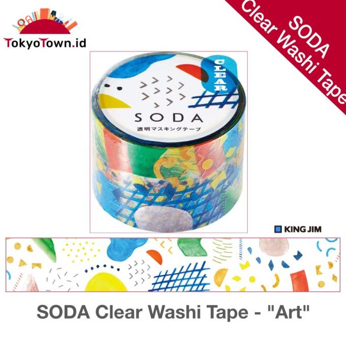 

(BISA COD) King Jim SODA Clear Masking Tape # Washi Tape DISKON Kode 1346