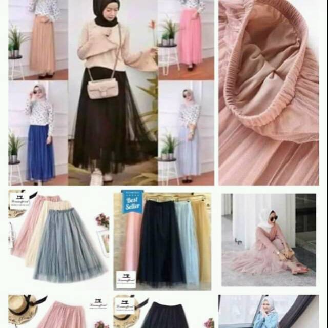 (1kg muat #6pcs,) rok TuTu MAXY model HIGTh  bahan mesh elastis