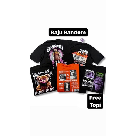 Baju Distro Pria Random||Baju Pria Distro||Baju Distro Random||Free Topi||Baju kaus Distro lengan Pe