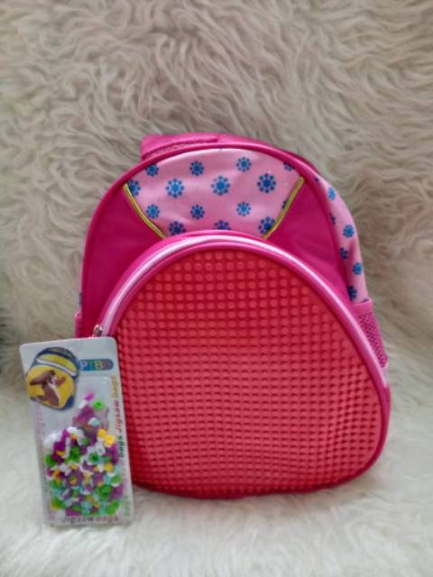 Tas Troli Sekolah Anak SD Motif Timbul 3D Tas Dorong Anak Good Quality