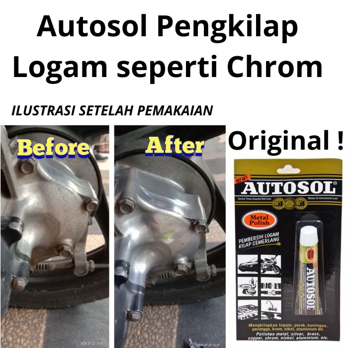 Autosol Metal Polish 15 Gram - Poles Metal Chrome Stainless - Pembersi