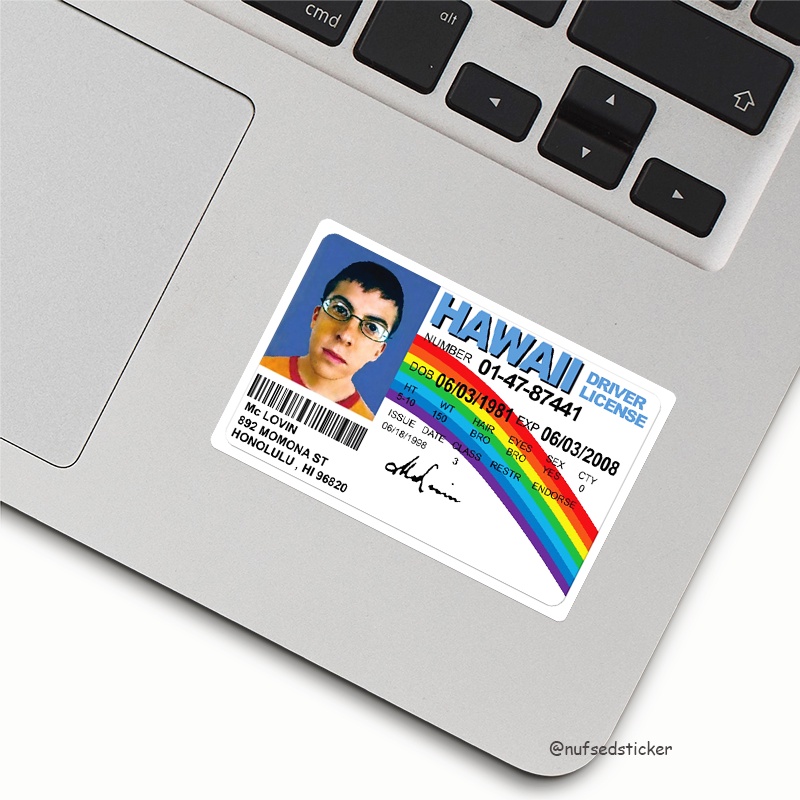 

McLovin Drivers License Sticker