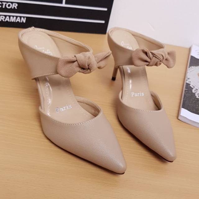 Hs 101 High Heels Tali bahan Sintetis 7cm Murah Berkualitas cocok Untuk Pesta