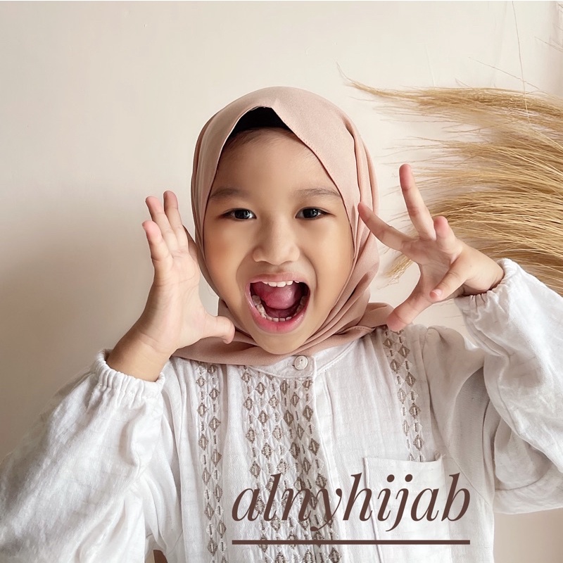 Pashmina Tali Anak 2-10th Jahit Tepi Bahan Diamond