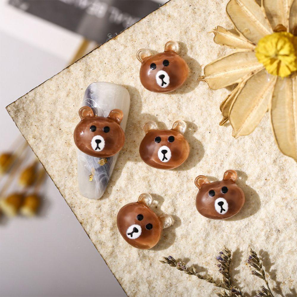 AUGUSTINA Augustina Paku Charms Lucu Permen Warna Kuku Kecantikan Hiasan Kuku DIY Manicure Aksesoris 3D Dekorasi Kuku