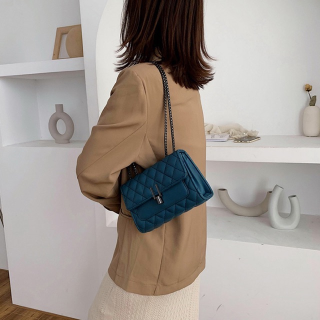 SG3631 syafniegalery tas tantai persegi motif ketupat tasbatam grosir tas selempang mini 1666 3009