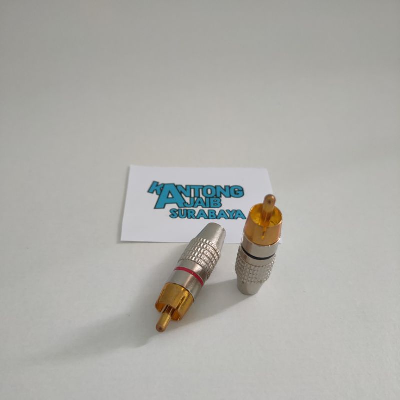 Jack RCA Besi Silver Audio Jack RCA Male Konektor RCA 3818