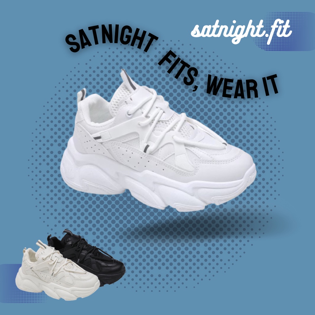 SEPATU SNEAKERS WANITA HEELS TINGGI  IMPORT STYLE KOREA
