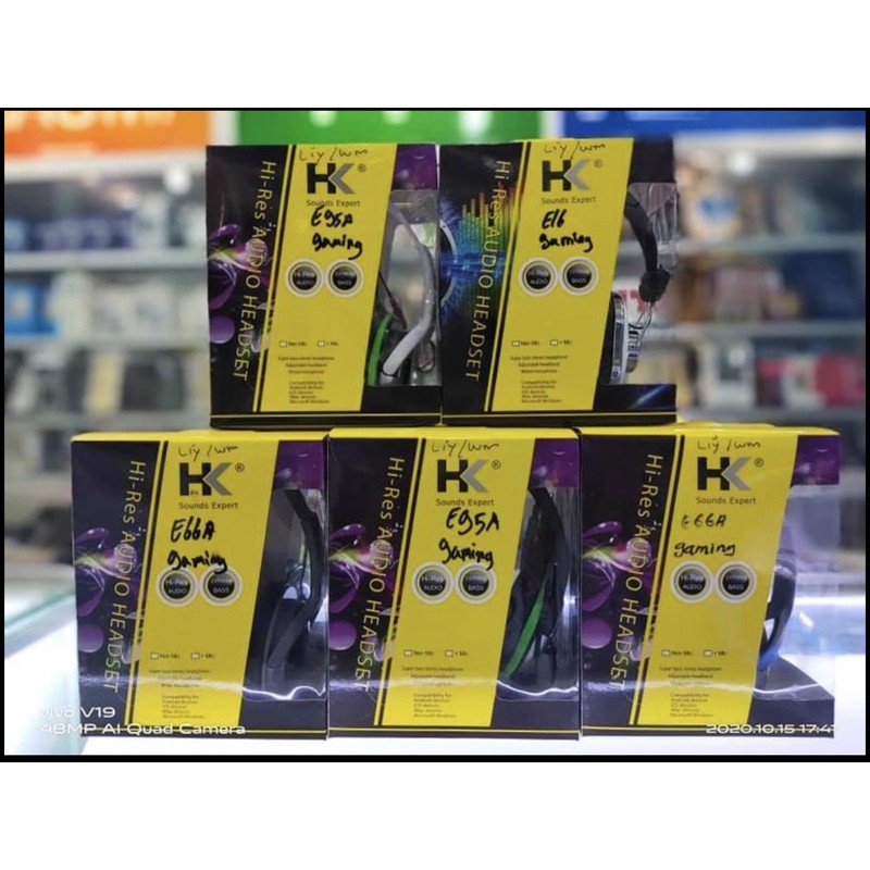 Headphone GAMING HK E66A superbass+mic