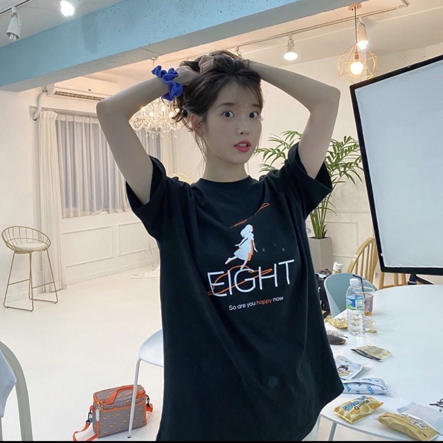 CHERIE Inc - KAOS KPOP IU EIGHT SO ARE YOU HAPPY NOW  / IU FEAT SUGA IU X SUGA TSHIRT