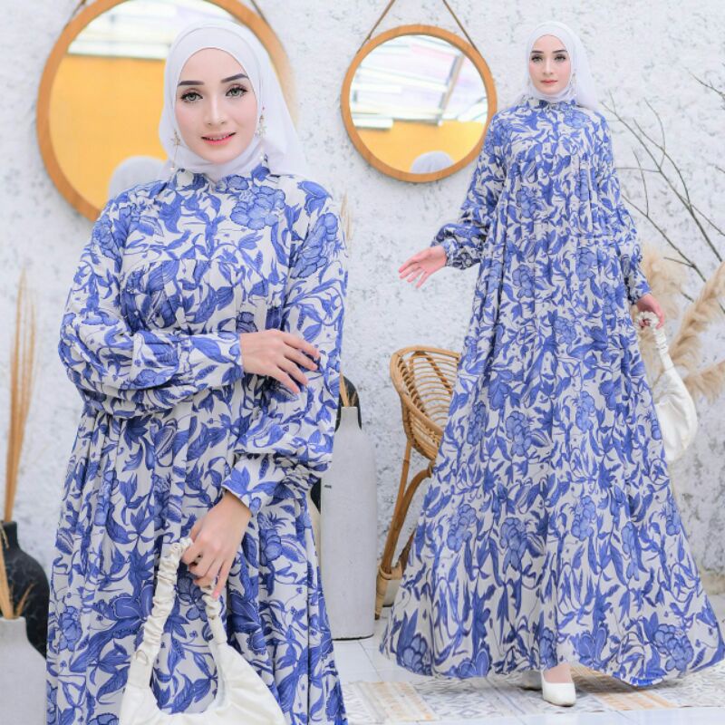 Gamis motif Safira Rayon Premium oversize