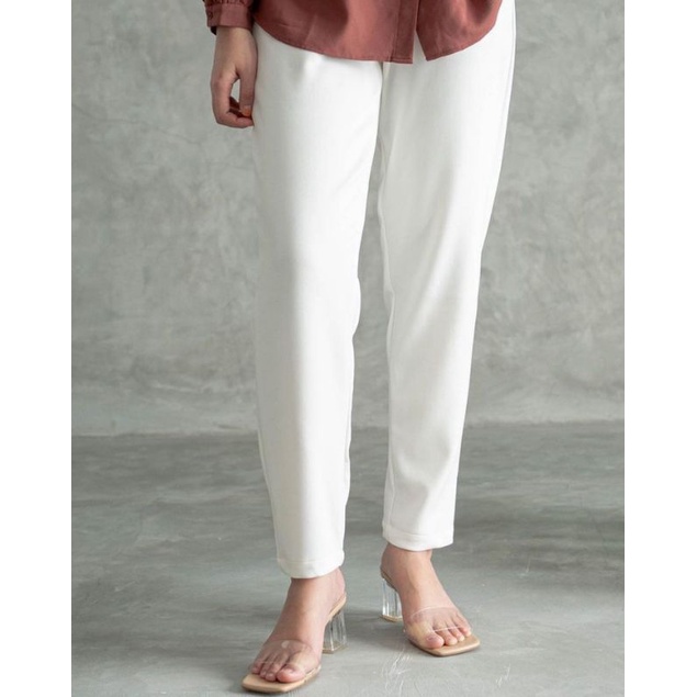 bsc CELANA WANITA PUTIH / BAGGY PANTS PUTIH