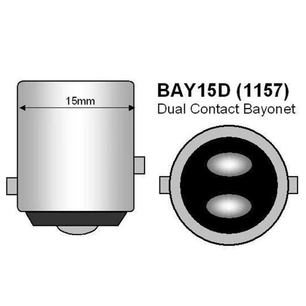 Lampu LED Bayonet Brake / Rem / Stop 1157 12VOLT W5W 5630 33 MATA Lensa Mobil Motor STR0B0 KEDIP