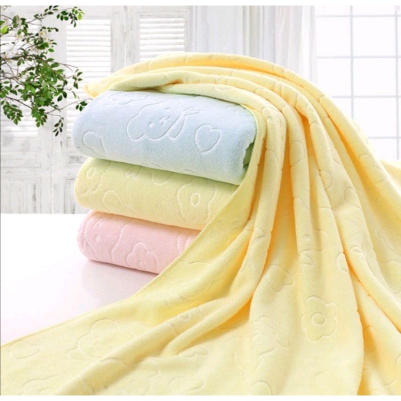 Handuk mandi jumbo microfiber bayi dewasa 70 X 140