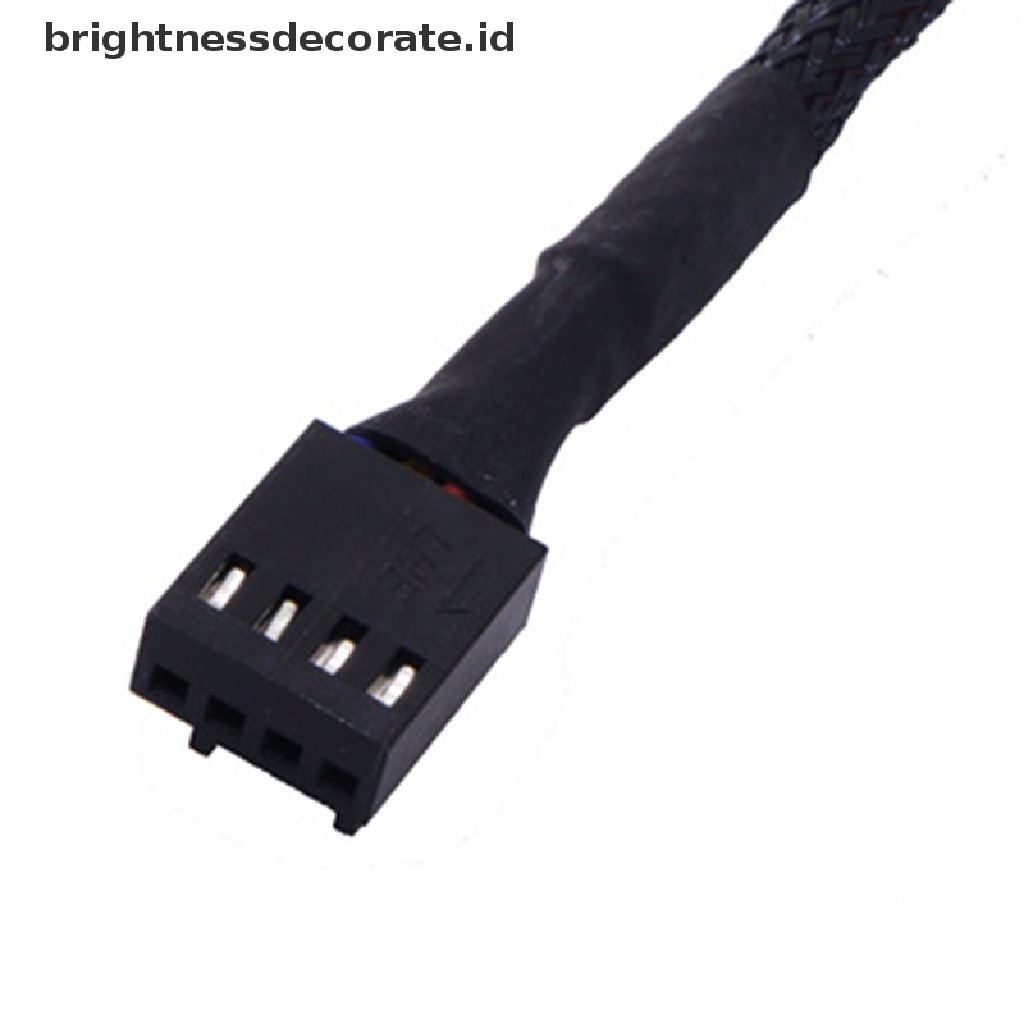 Kabel Ekstension Splitter Kipas Komputer 2 Arah Pwm 4pin / 3pin 27cm Bahan Tembaga