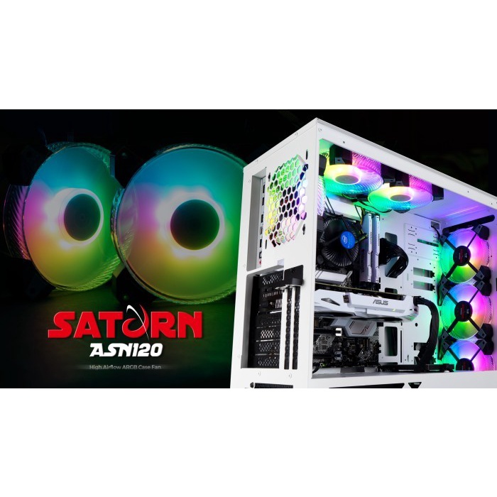 InWin Saturn ASN12 ARGB Fan - 120mm RGB Case Fan (Triple Pack)