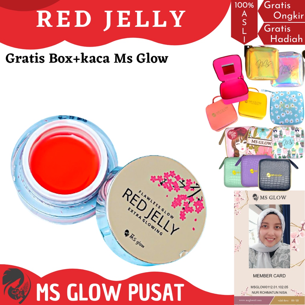 Ms Glow Red Jelly / Ms Glow Red Jelly Original / Ms Glow Red Jelly Extra Glowing / Red Jelly Ms Glow