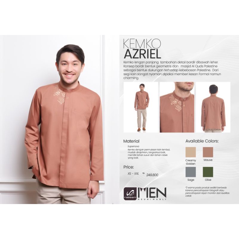 Kemko Azriel - Kemko Rabbani - Koko Rabbani - Kemeja Koko Lengan Panjang - Koko Warna