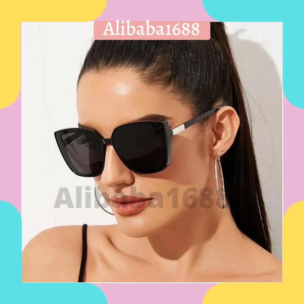 Kacamata Hitam (KM141)  Kacamata Kotak Fashion Korea untuk Pria dan Wanita / Korean Sunglasses Unisex Aladdin