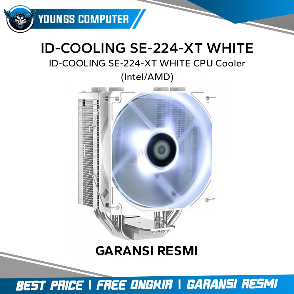 ID-COOLING SE-224-XT WHITE | CPU Cooler Heatsink HSF (Intel/AMD)