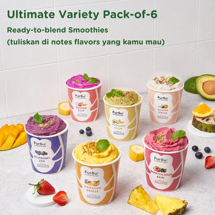

Makanan Beku | Frozen Fruit Smoothie Ultimate Variety Pack Of 6, Ready-To-Blend