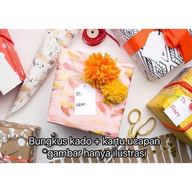 

Bungkus kado + kartu ucapan khusus pembelian di Mamia Sale