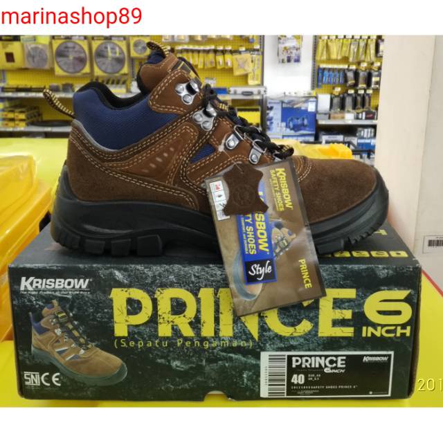 Sepatu safety KRISBOW safety shoes prince 6 inch