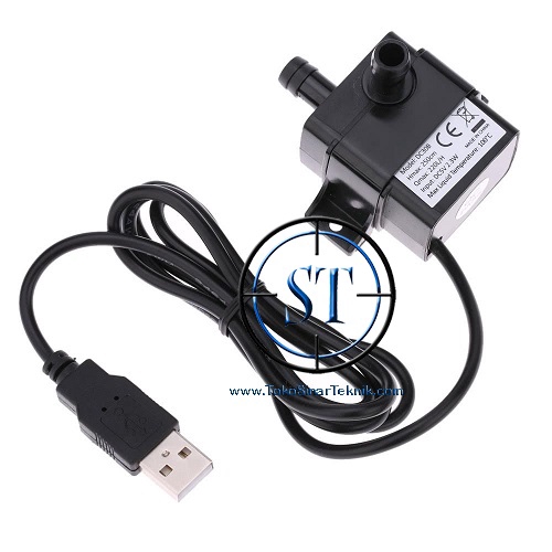 Pompa Air Mini USB Dc 3.5-9V Micro Aquarium Submersible Water Pump Plus Kabel USB 5v Powerbank