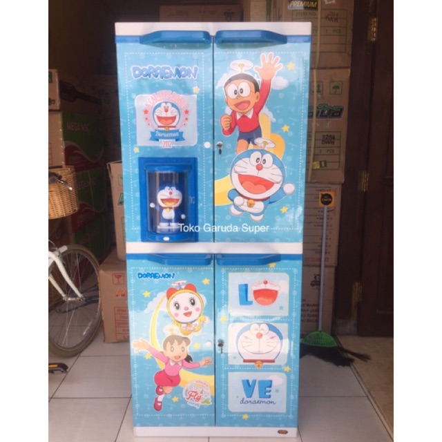 NAIBA - Lemari Plastik MSC Doll Karakter Doraemon - lemari pakaian