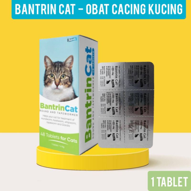 BANTRIN CAT - Obat Cacing Kucing Tablet bkn Drontal Catyzole