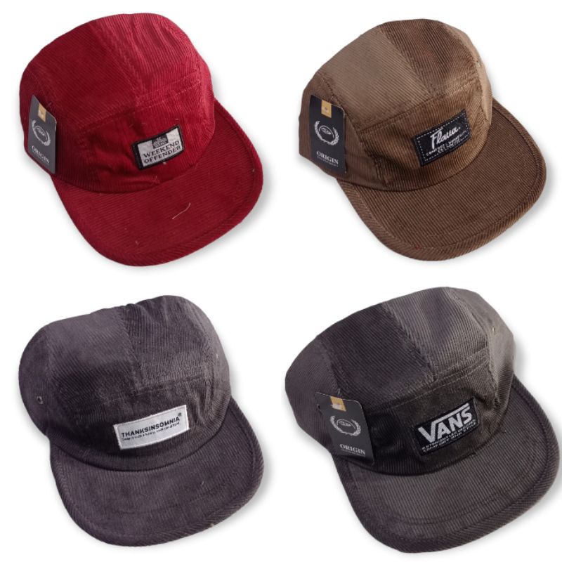 Topi 5 panel Distro, Topi 5 panel Motif Catur, Topi Distro 5 panel