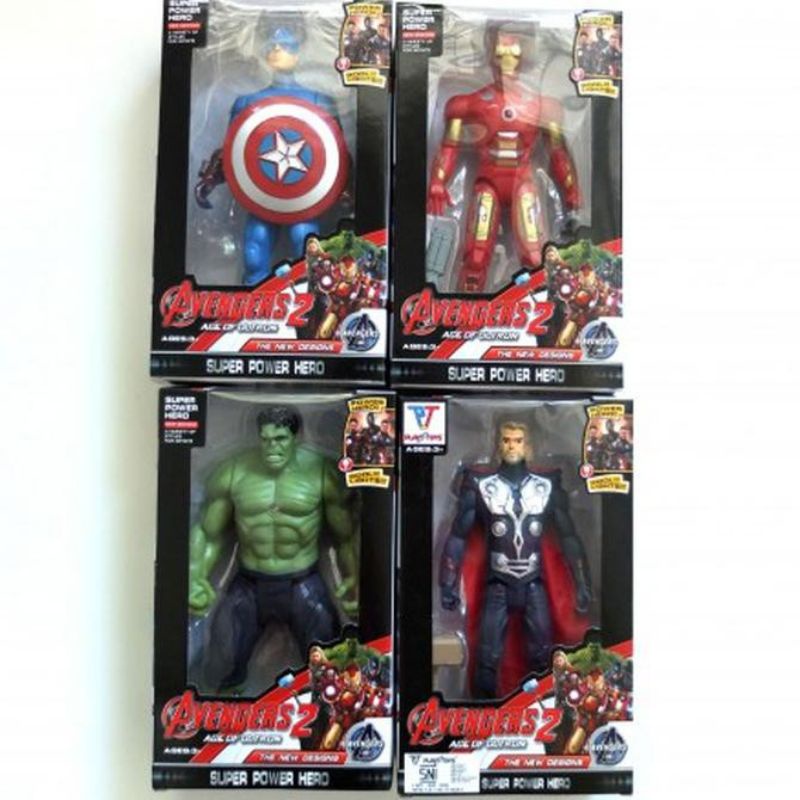 action figure avengers dilengkapi lampu di dada/harga untuk/1 action figure