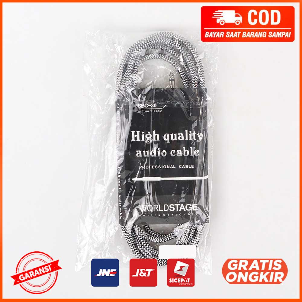 Kabel Audio Gitar Bass Elektrik Braided 3M - CBC-30