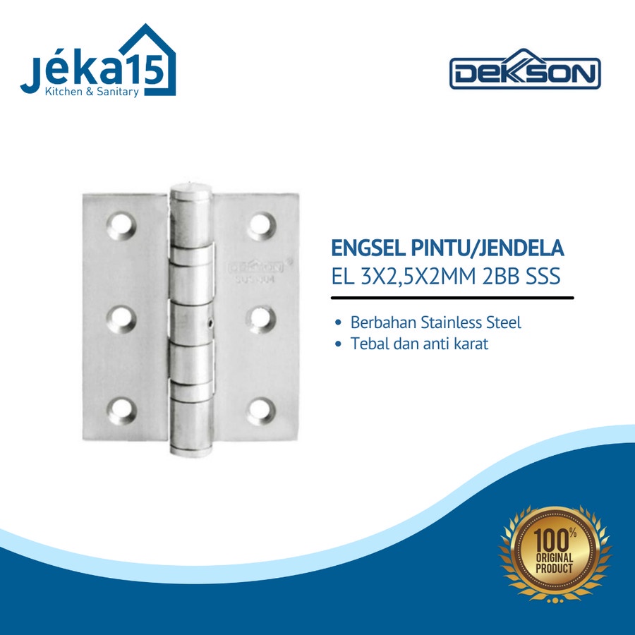 ENGSEL DEKKSON ECOLINE | DEKSON ENGSEL PINTU 3 INCH | ENGSEL JENDELA | STAINLESS STEEL