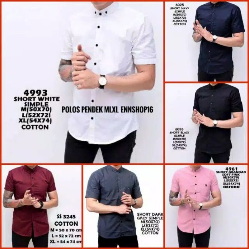 KEMEJA PRIA POLOSAN LENGAN PANJANG | KEMEJA POLOS LENGAN PENDEK | COOLMAN PAKIAN PRIA CASUAL PAKAIAN | KEMEJA POLOS