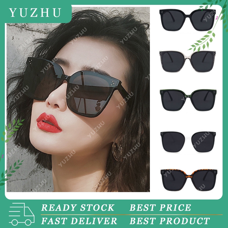 (YUZHU) Bayar Di Tempat Kacamata Wanita Korea  Anti UV  Kacamata Hitam Vintage Retro