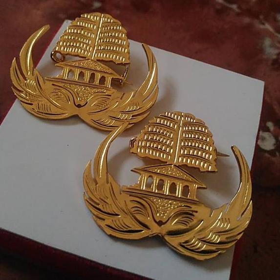 9b✧Produk Keren❀➜ Bros logo/pin custom lapis emas /bros lambang/korpri bisa pake magnet 64 ➜