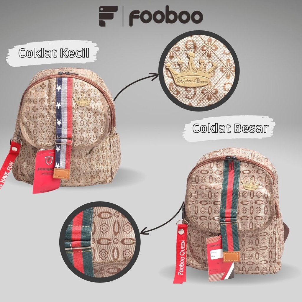 FOOBOO TAS  RANSEL BACKPACK WANITA  KUALITAS PREMIUM