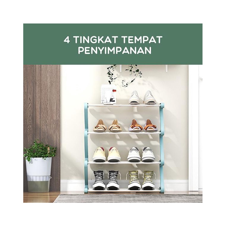 Rak Sepatu SAMONO 4 Susun Rak Storage Serbaguna Shoe Rack SSR-001