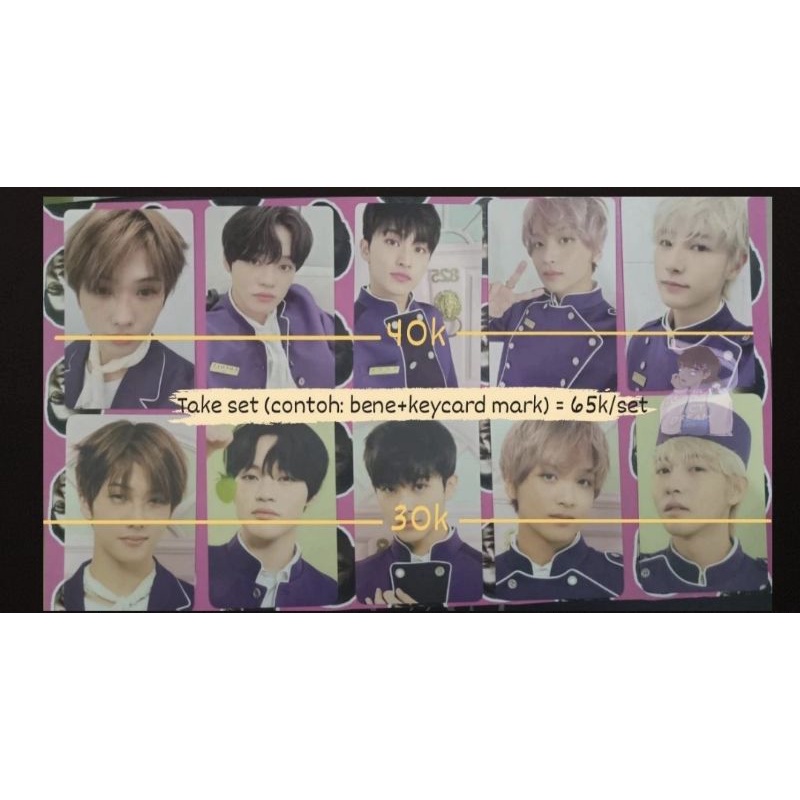 Keycard Selfie + Bene Ktown4u Jisung Chenle Renjun Haechan Mark season's greetings 2022 SG22 NCT Dre