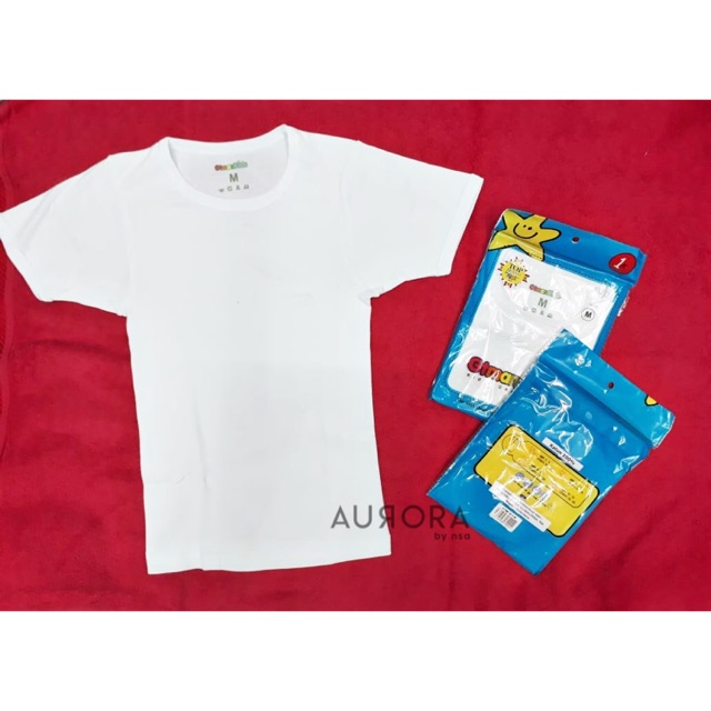 OBLONG GT MAN ANAK PUTIH POLOS/KAOS ANAK/GT MAN KIDS