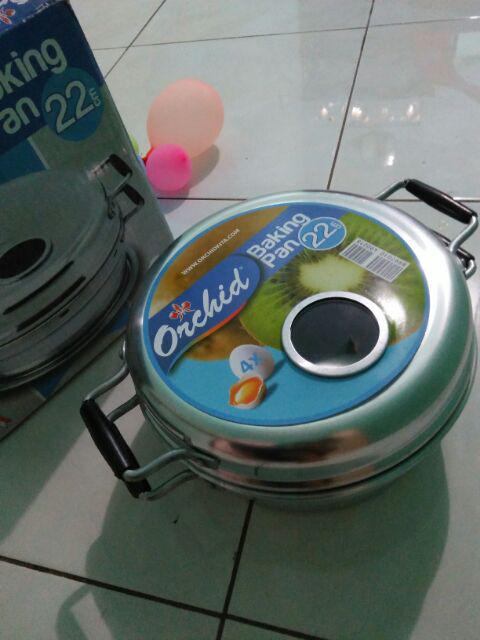 [promo Gratis] Panci/oven Pemanggang Cake/bolu Baking Pan Orchid 22 Cm / 4 Telur