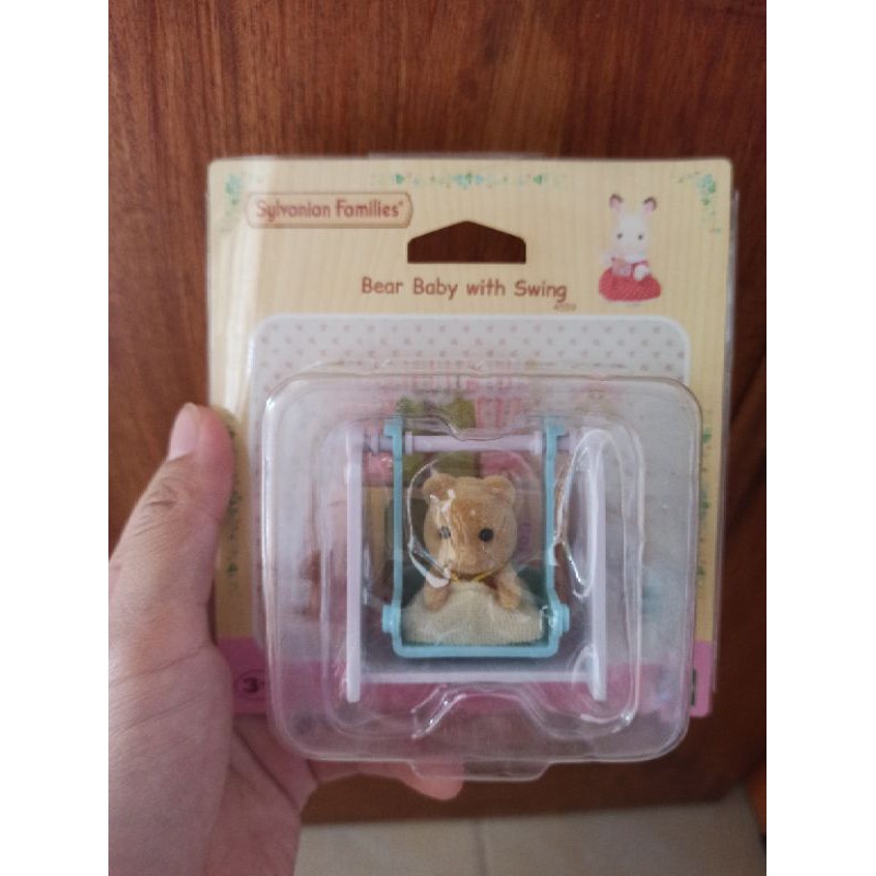 Sylvanian Families Bear Baby With Swing