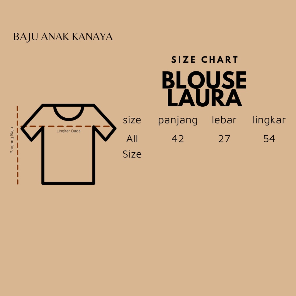 2-4TH ATASAN ANAK PEREMPUAN LAURA BLOUSE ANAK PEREMPUAN (ALL SIZE)