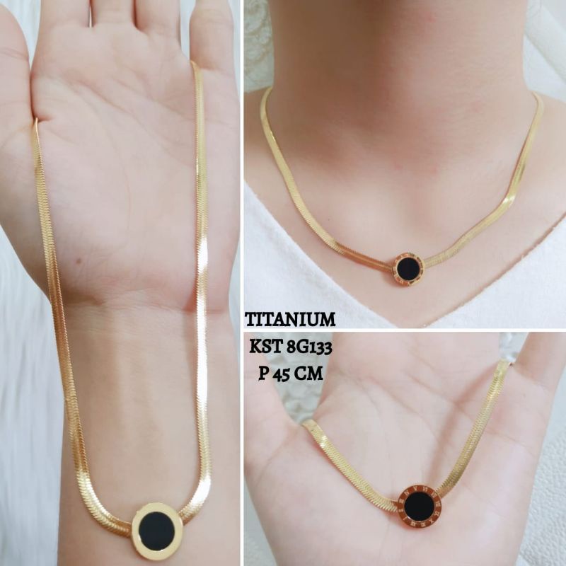 KALUNG WANITA TITANIUM BLINK KALUNG TITANIUM KEKINIAN DAN FASHION