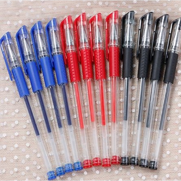 A219-A221 PULPEN GEL INK tinta hitam biru merah ballpoint alat tulis spidol buku atk kantor kertas penghapus pensil pen tipe x highlighter sekolah perlengkapan surat menyurat murah bulpen 0.5mm 0,5 cair standart