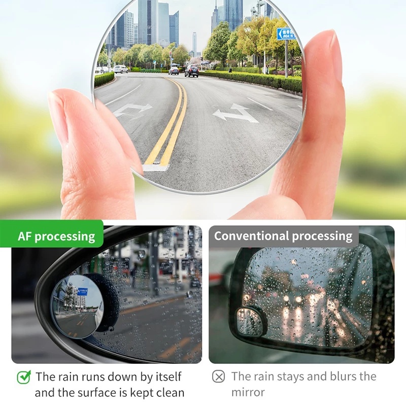 Car Mirror HD Convex Mirror /Blind Spot Auto Rearview Mirror / 360 Degree Wide Angle Vehicle Parking Rimless Mirrors/ Vehicle Side Blindspot Mirror / Universal Automobile Accessories