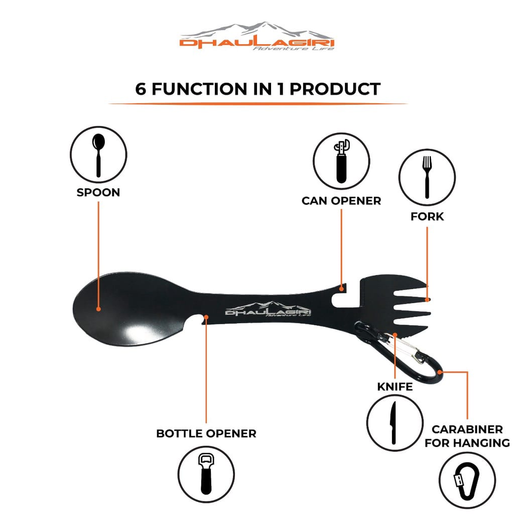 (COD) DH Spork Steel 02/sendok lipat multifungsi/sendok portabel stainless steel