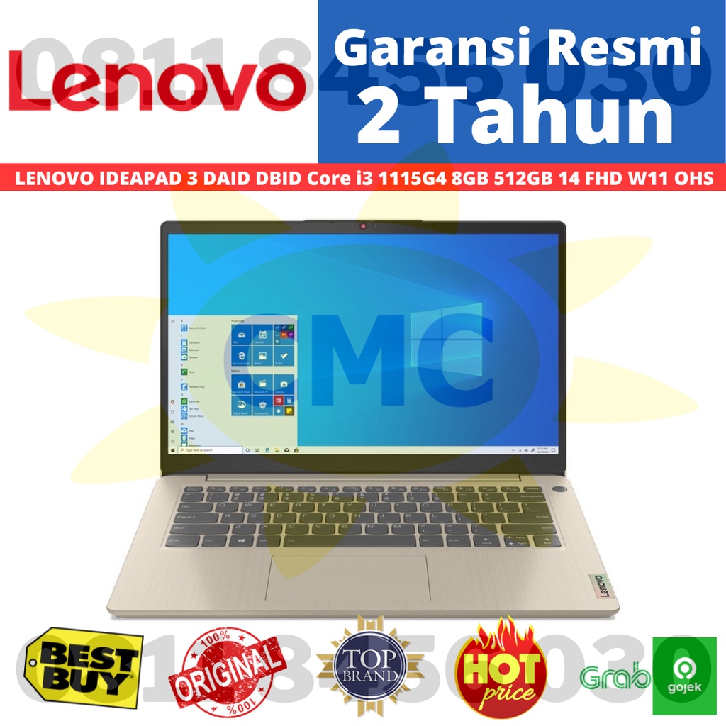 LENOVO IDEAPAD 3 82H701FSID  Core i3 1115G4 8GB 512GB 14 FHD W11 OHS